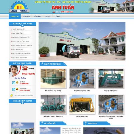 Theme wordpress bán thiết bị cẩu trục