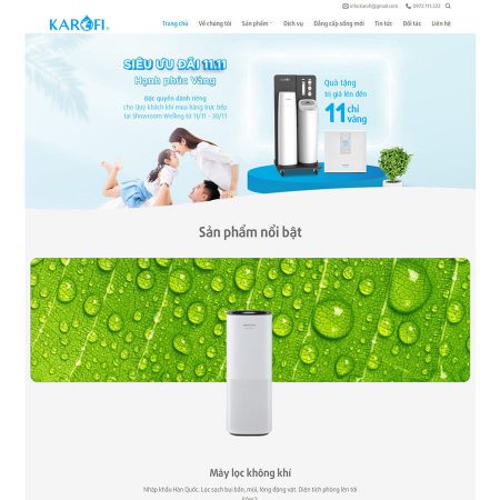 Theme wordpress bán máy lọc nước mới