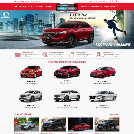 Theme wordpress bán xe honda 01